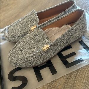 Women’s Grey Loafer Flats - Never Worn